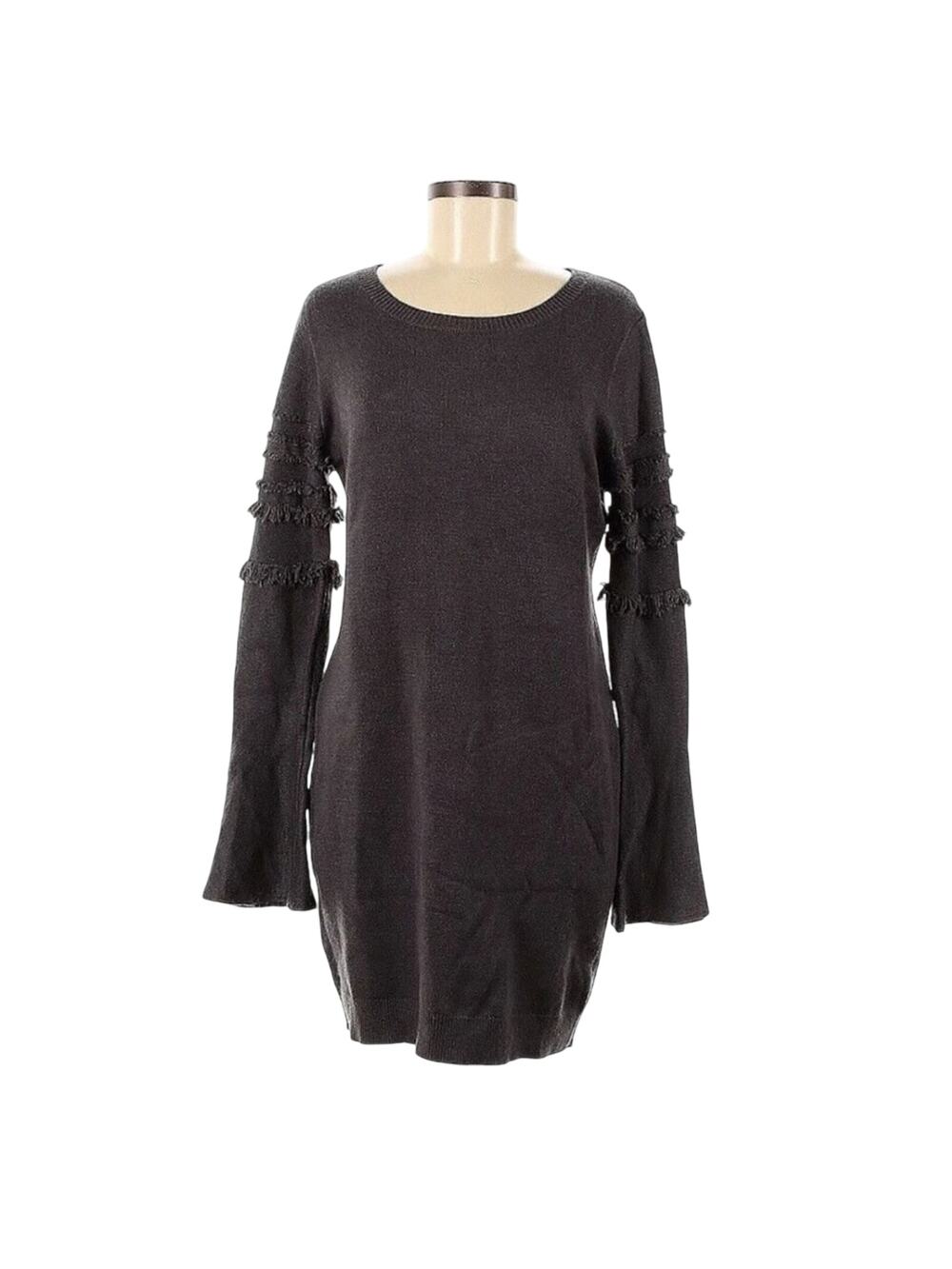NWT Stitches & Stripes Evereve Charcoal Feather Sleeve Knit Dress